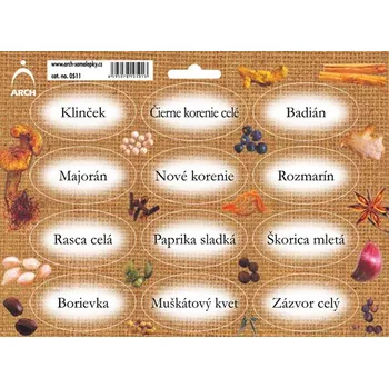 samolepka Arch Samolepky na kořenky Juta barvotisk Klinček 22 x 16 cm SK