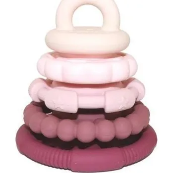 Jellystone Designs Skládací pyramida s kousátky Růžová