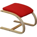 Červená podnožka LISA z masivního dřeva, pohodlný doplněk