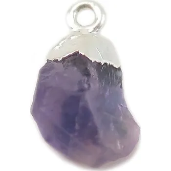 Přívěsek Stříbrný přívěsek se surovým Ametystem