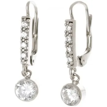 Náušnice Dámské stříbrné naušnice se zirkony STNAU1114F