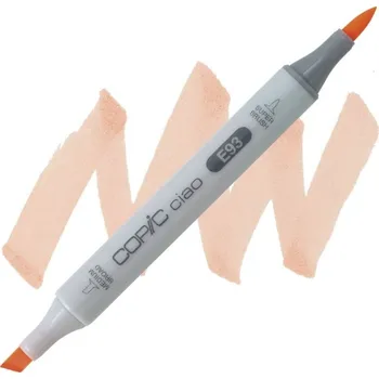 Lihová fixa COPIC Ciao oboustranná Brush & Chisel, E93 Tea rose