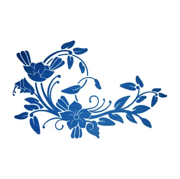 Samolepící dekorace SAMOLEPKA Květina dekor 025 levá (65 - škrábaný kov modrý) NA AUTO, NÁLEPKA, FÓLIE, POLEP, TUNING, VLASTNÍ TEXT, TISK, AUTOSAMOLEPKY.cz, POLEPY, OBRÁZEK, LOGO, SAMOLEPKY