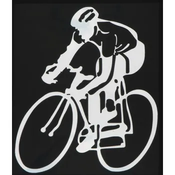 samolepka Samolepka (na auto, notebook) cyklista - bílá (5)