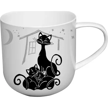 Stolování Carmani® Carmani - Porcelánový hrníček Kočka s koťaty v dárkové krabičce - 500 ml