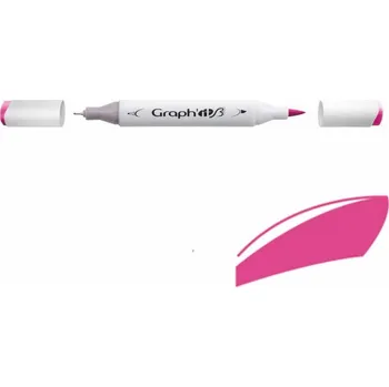 Lihová fixa GRAPH'IT oboustranná Brush & Chisel, Magenta