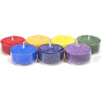 Svíčka Čakrové svíčky vonné čajové - sada