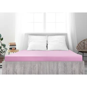 Prostěradlo B.E.S. - Petrovice, s.r.o. Prostěradlo Jersey česaná bavlna MAKO - Růžová Rozměr: 180 x 200