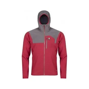 Pánská softshellová bunda High Point ATOM HOODY JACKET brick red/iron gate M; Červená softshell bunda + DÁREK DLE VÝBĚRU!