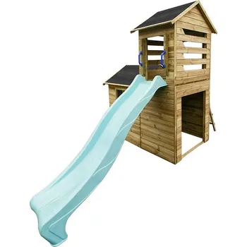 Dětský domeček Dětský domeček Robert se skluzavkou 165x118x249cm