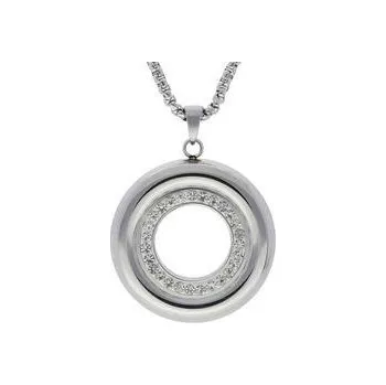 Řetízek Doria Řetízek stříbrný z oceli s kruhovým přívěskem