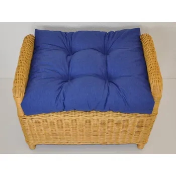 Taburet Axin Trading s.r.o. Polstr na ratanovou taburetku Ear - látka tmavě modrý melír Axin Trading s.r.o.