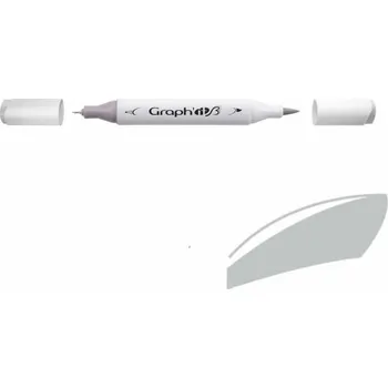 Lihová fixa GRAPH'IT oboustranná Brush & Chisel, Neutral Grey 3