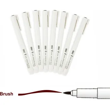 Liner MARVY BRUSH For Drawing, tmavě hnědý