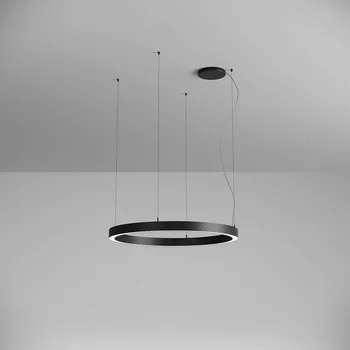 Arelux AM02NW SBK Xambit, černé závěsné kruhové svítidlo, 57W LED 4000K, prům. 90cm