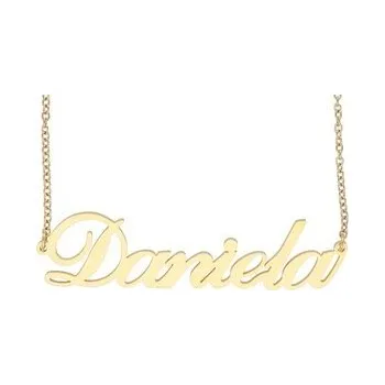 Řetízek Doria Řetízek z oceli se jménem DANIELA zlatá ocel