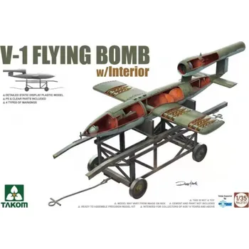 Plastikový model Takom 1/35 V-1 FLYING BOMB w/Interior