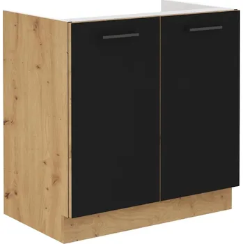 Kuchyňská skříňka Modena 80zl 2f Bb černá/dub artisan