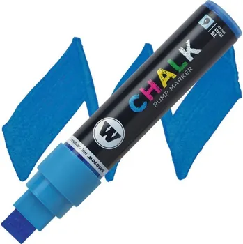 Křídová fixa MOLOTOW Chalk na sklo 15mm, modrá NEON