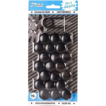 Tuning Kryty šroubů kol 19mm, sada 21ks - černé
