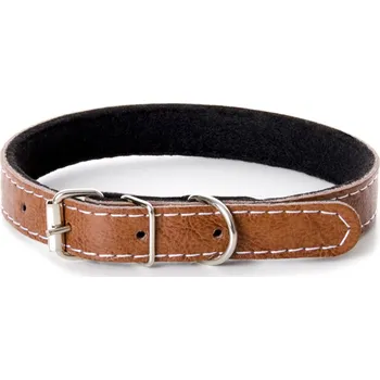 Obojek pro psa JK ANIMALS, kožený obojek JK Classic pro psy, natural, přírodní, 1,8×50 cm