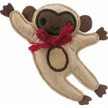 Hračka pro kočku MONKEY - opice, hračka pro kočky s katnipem, 12 cm, plsť
