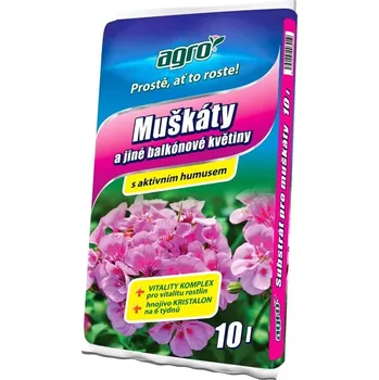 Substrát Agro Substrát pro muškáty a jiné balkónové květiny