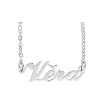 Řetízek Doria Řetízek z oceli se jménem VĚRA stříbrný