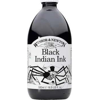 Kreslicí inkoust WINSOR & NEWTON Drawing Ink, 500ml Black Indian Ink