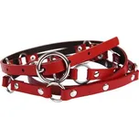 Doria Dámský pásek kožený červený OD042