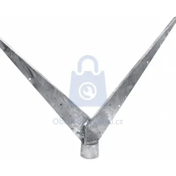 Příslušenství pro plot Bavolet pro kulaté sloupky, oboustranný zinkovaný, balení 1 ks