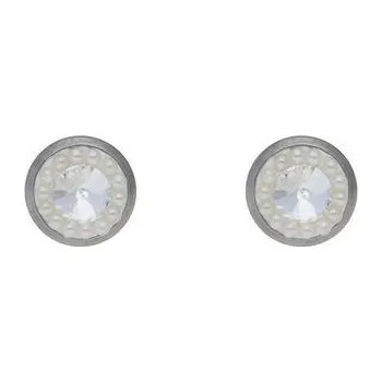 Náušnice Doria Náušnice z oceli stříbrné s perličkami C028