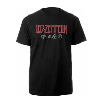 Pánské tričko Merch Led Zeppelin: Tričko Logo Led Zeppelin & Symbols L 2020