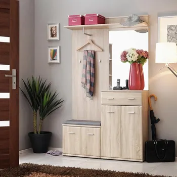 Předsíňová stěna Předsíňová Stěna Armario II + Polštář Dub Sonoma
