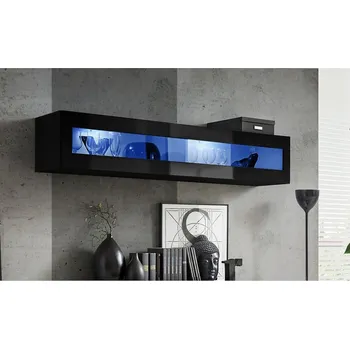 Jídelní set Skrinka Závesná Fly 51+Sklo Černá ZZ FY 51