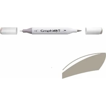 Lihová fixa GRAPH'IT oboustranná Brush & Chisel, Warm Grey 4