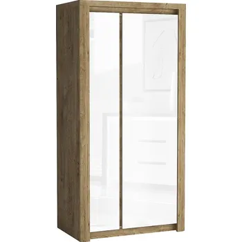 Šatní skříň Skříň Livinio L1 Ribbeck/Bílý Lesk