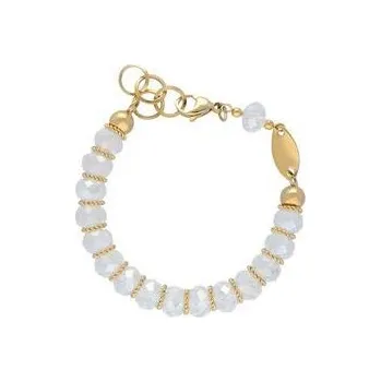 Náramek Doria Náramek zlatý z chirurgické oceli a krystalů