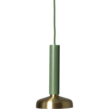 Pholc Závěsná lampa Blend, green/brass