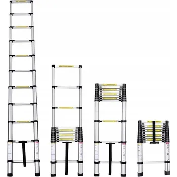 Žebřík Teleskopický žebřík hliníkový 4.4 m, nosnost 150kg