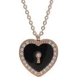 Doria Řetízek z oceli SRDCE rose gold I080