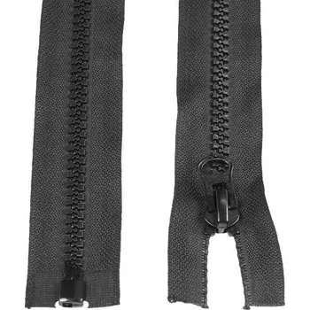 Zip Kostěný zip No 8 délka 80 cm (bundový) černý, barva Černá