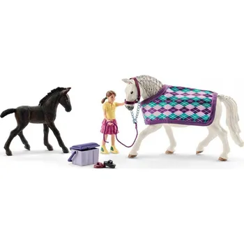 Figurka Schleich 72130 Lipicánská sada s ošetřovatelkou