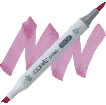 Lihová fixa COPIC Ciao oboustranná Brush & Chisel, RV34 Dark pink