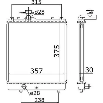 Chladič motoru chladič vody