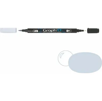 GRAPH'IT Akvarelová fixa GRAPH'O oboustranná Brush & Fine, Cool Grey Light