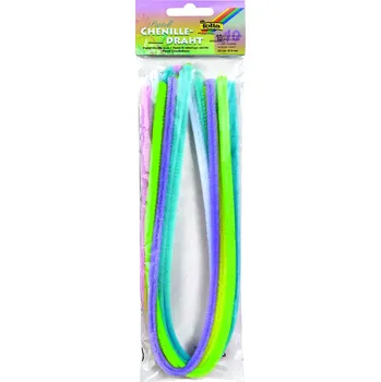 plyšák Folia Plyšový drát 8 mm x 50 cm pastelová sada