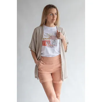 Dámské kalhoty A-066 kraťasy barva: modrá tm., velikost: S