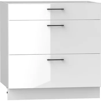 Kuchyňská skříňka Kuchyňská Skříňka Oscar D80s/3 bílá lesk/bílá