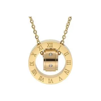 Řetízek Doria Řetízek z oceli s přívěskem zlatá I074